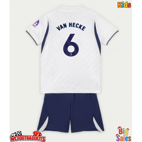 Tottenham Hotspur Jan Paul van Hecke #6 Replica Home Stadium Kit for Kids 2026-27 Short Sleeve (+ pants)